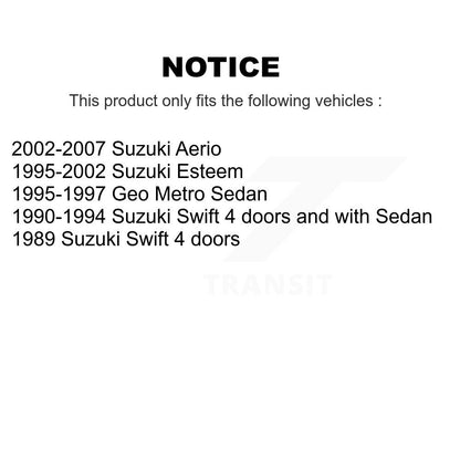 Drum Brake Hardware Kit Rear 13-H17344 For Suzuki Aerio Esteem Geo Metro Swift