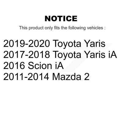 Drum Brake Hardware Kit Rear 13-H17465 For Mazda 2 Toyota Yaris iA Scion