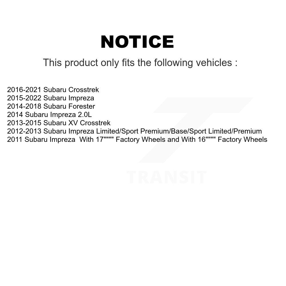 Parking Brake Hardware Kit Rear 13-H17476 For Subaru Crosstrek Impreza Forester