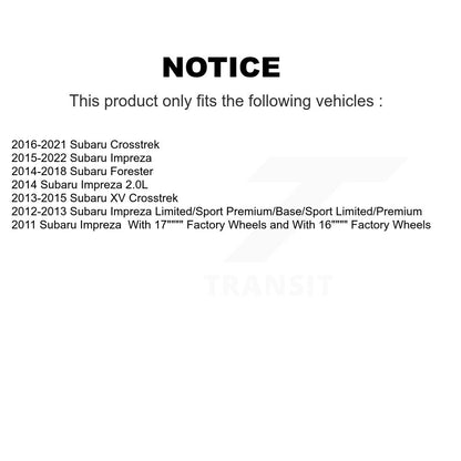 Parking Brake Hardware Kit Rear 13-H17476 For Subaru Crosstrek Impreza Forester
