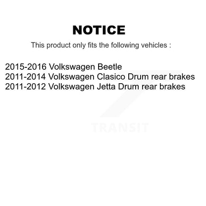 Drum Brake Hardware Kit Rear 13-H17478 For Volkswagen Jetta Beetle Clasico