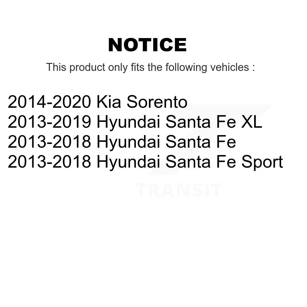 Parking Brake Hardware Kit Rear 13-H17481 For Hyundai Santa Fe Sport Kia Sorento