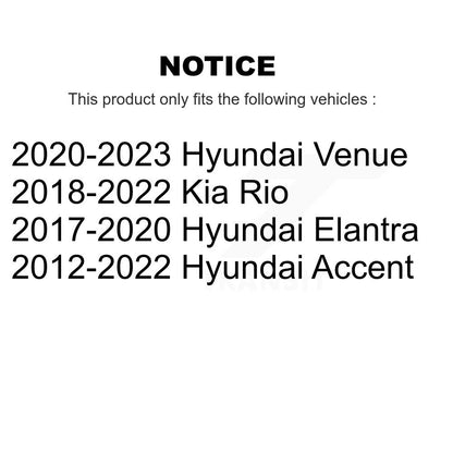 Drum Brake Hardware Kit Rear 13-H17496 For Hyundai Elantra Accent Venue Kia Rio