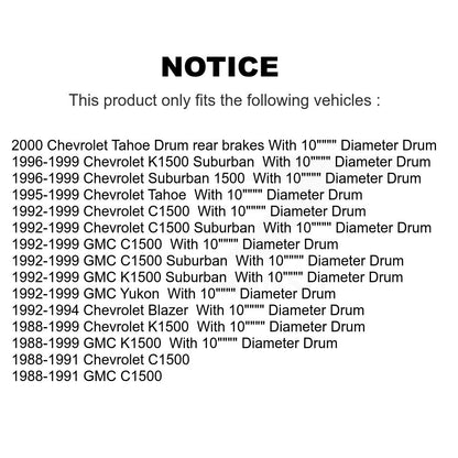 Drum Brake Hardware Kit Rear 13-H7276 For Chevrolet K1500 GMC C1500 Tahoe Yukon