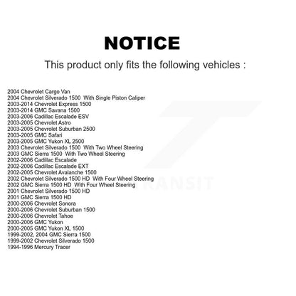 Parking Brake Hardware Kit Rear 13-H7322 For Chevrolet GMC Silverado 1500 Sierra