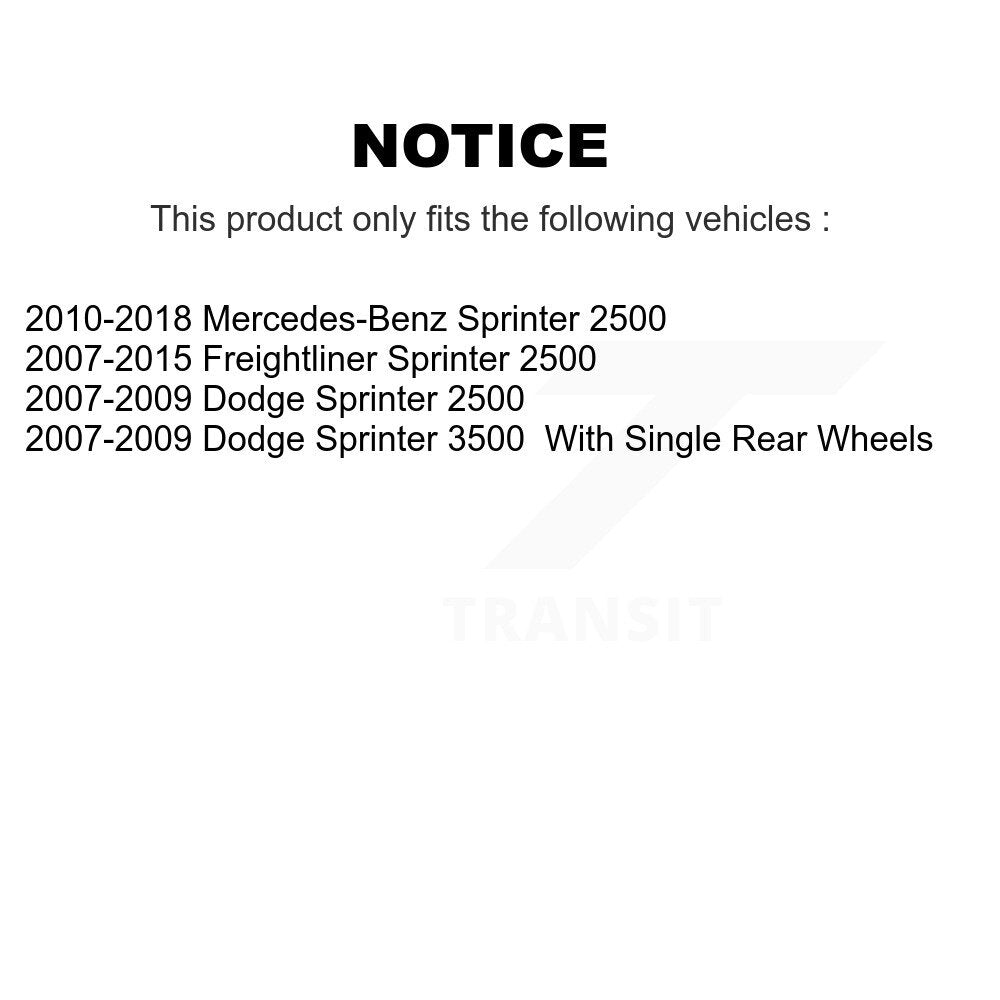 Parking Brake Hardware Kit Rear 13-H7352 For Sprinter 2500 Mercedes-Benz Dodge