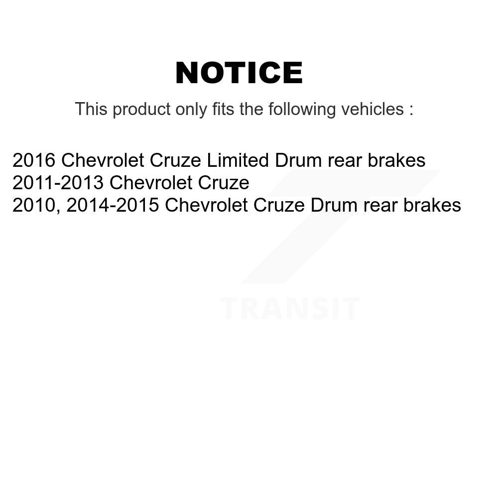 Drum Brake Hardware Kit Rear 13-H7369 For Chevrolet Cruze Limited