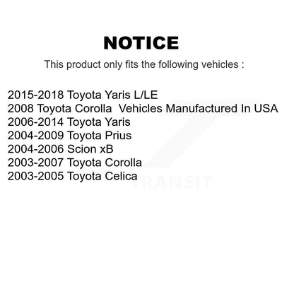 Drum Brake Wheel Cylinder Rear Right 14-WC370139 For Toyota Yaris Corolla Prius