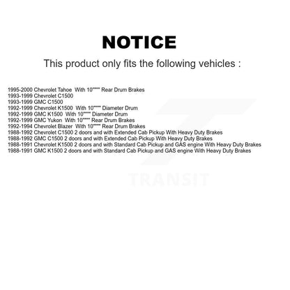 Drum Brake Wheel Cylinder Rear 14-WC370189 For Chevrolet K1500 GMC C1500 Tahoe