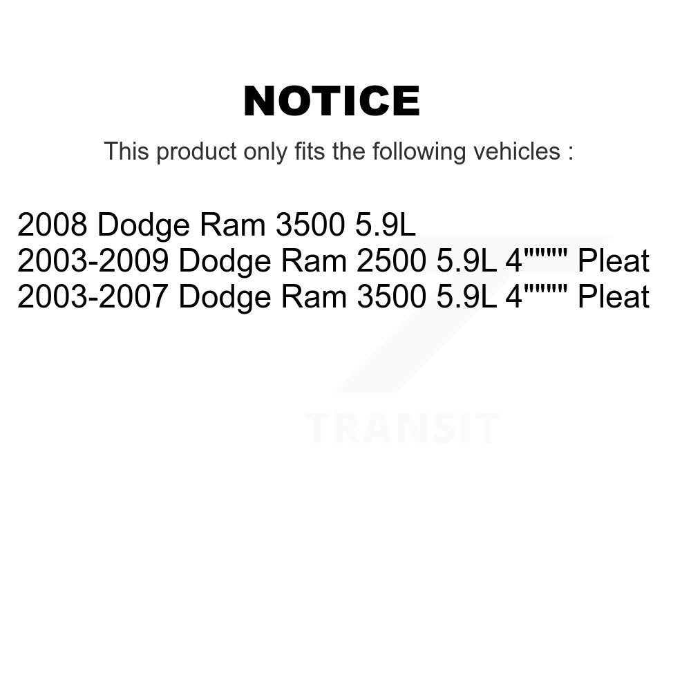 Air Filter 57-49946 For Dodge Ram 2500 3500 4" Pleat 5.9L