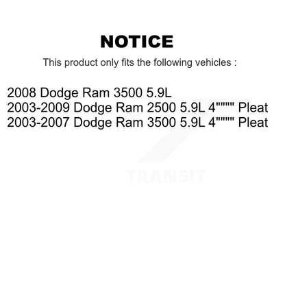 Air Filter 57-49946 For Dodge Ram 2500 3500 4" Pleat 5.9L