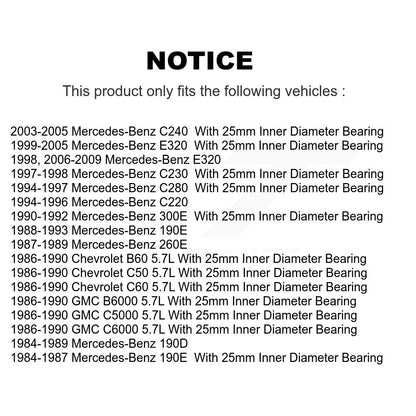 Bearing 70-105CC For Mercedes-Benz E320 C240 190E C230 C220 300E C280 190D 260E