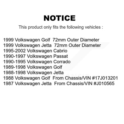 Wheel Bearing Front 70-510004 For Volkswagen Jetta Cabrio Golf Corrado Passat