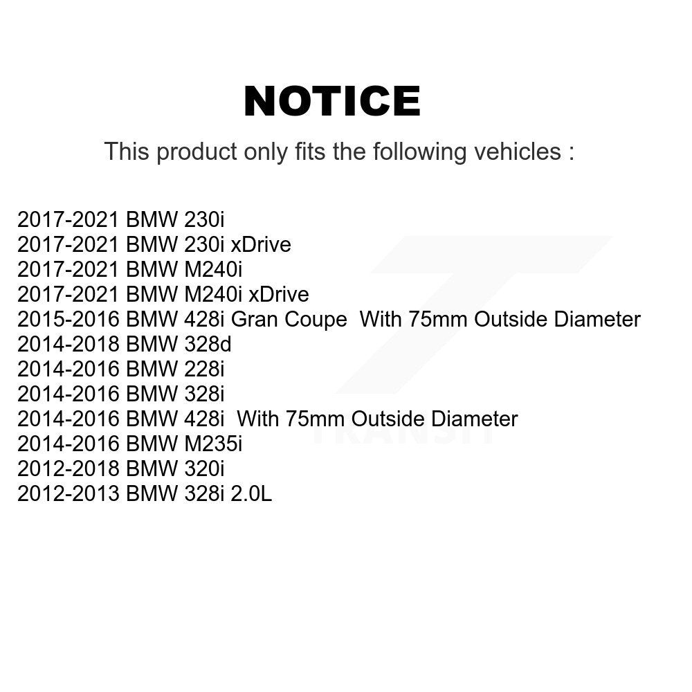 Wheel Bearing Rear 70-510120 For BMW 230i xDrive 328i M240i 320i M235i 228i 428i