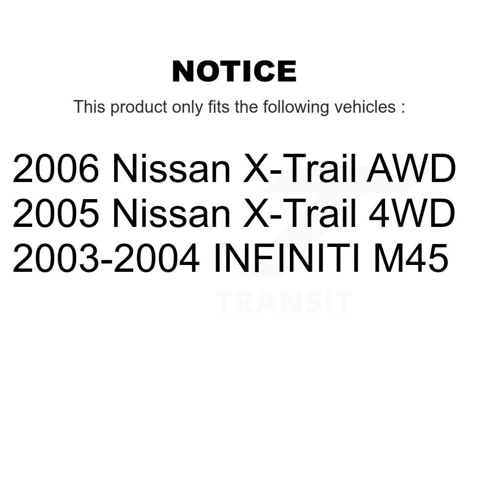 Wheel Bearing Rear 70-511038 For Nissan X-Trail INFINITI M45