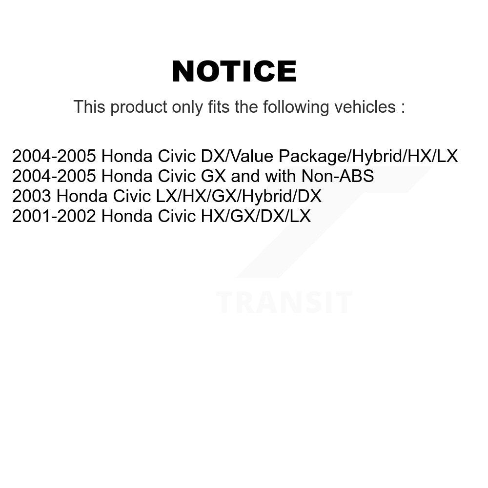 Wheel Bearing Hub Assembly Rear 70-512174 For Honda Civic