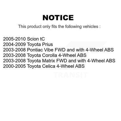 Wheel Bearing Hub Assembly Rear 70-512217 For Toyota Corolla Matrix Pontiac Vibe