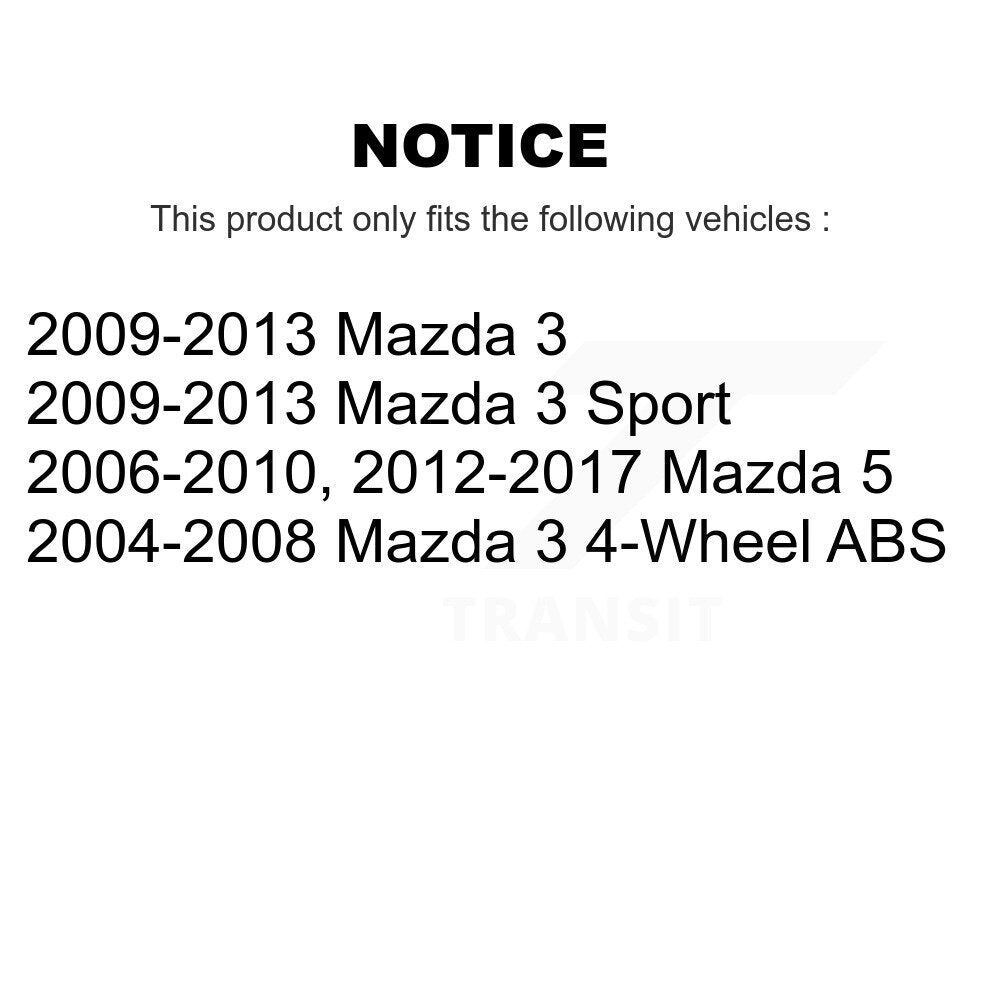 Wheel Bearing Hub Assembly Rear 70-512347 For Mazda 3 5 Sport