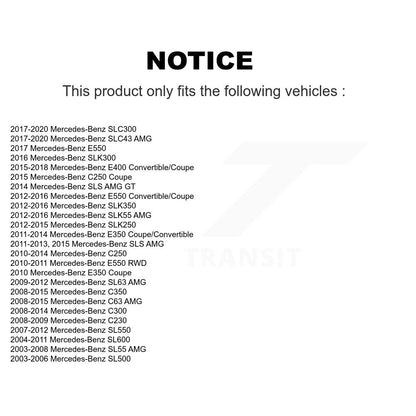 Wheel Bearing Assembly Rear 70-512433 For Mercedes-Benz C300 E350 C350 C250 E400