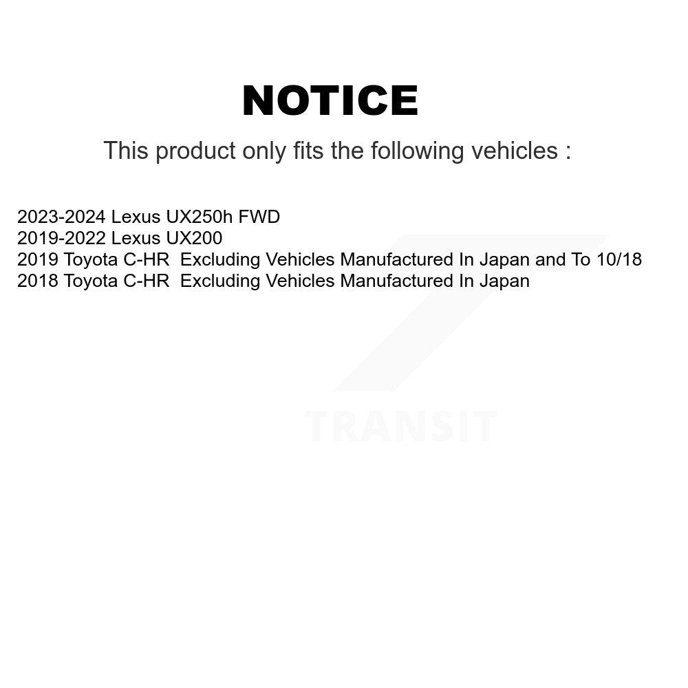 Wheel Bearing Hub Assembly Rear 70-512649 For Toyota C-HR Lexus UX250h UX200