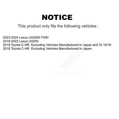 Wheel Bearing Hub Assembly Rear 70-512649 For Toyota C-HR Lexus UX250h UX200