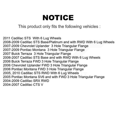 Wheel Bearing Hub Assembly 70-513197 For Pontiac Montana Chevrolet Uplander CTS
