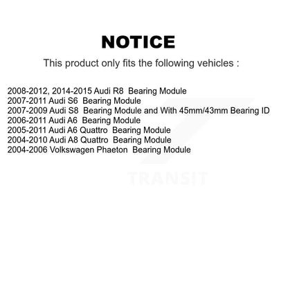 Wheel Bearing Assembly 70-513227 For Audi A6 Quattro R8 A8 S6 S8 Volkswagen
