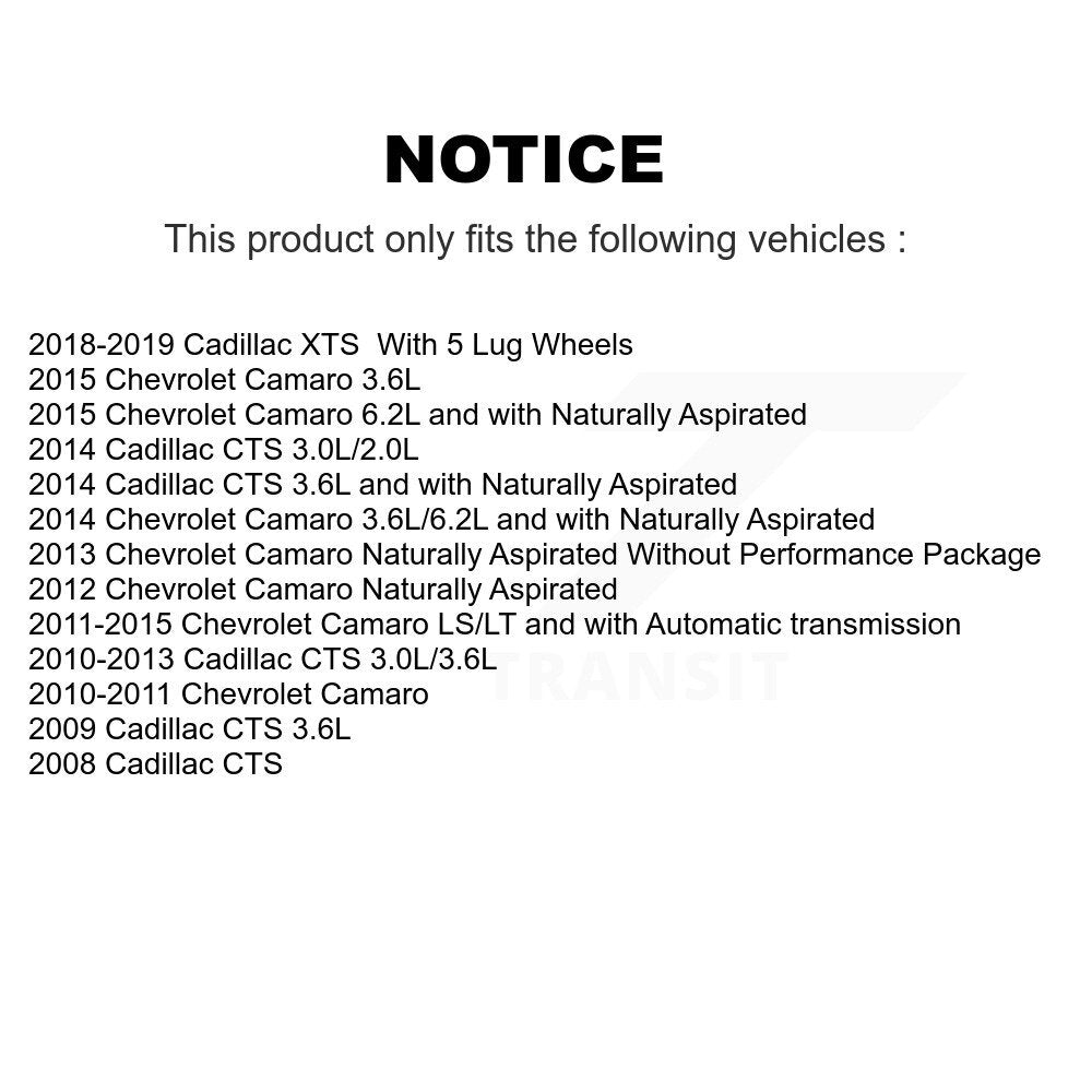Wheel Bearing Hub Assembly 70-513282 For Chevrolet Camaro Cadillac CTS XTS