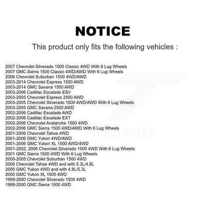 Wheel Bearing Hub Assembly Front 70-515036 For Chevrolet GMC Silverado 1500 XL