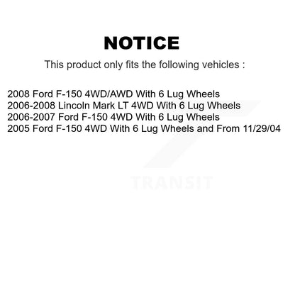 Wheel Bearing Hub Assembly Front 70-515079 For Ford F-150 Lincoln Mark LT