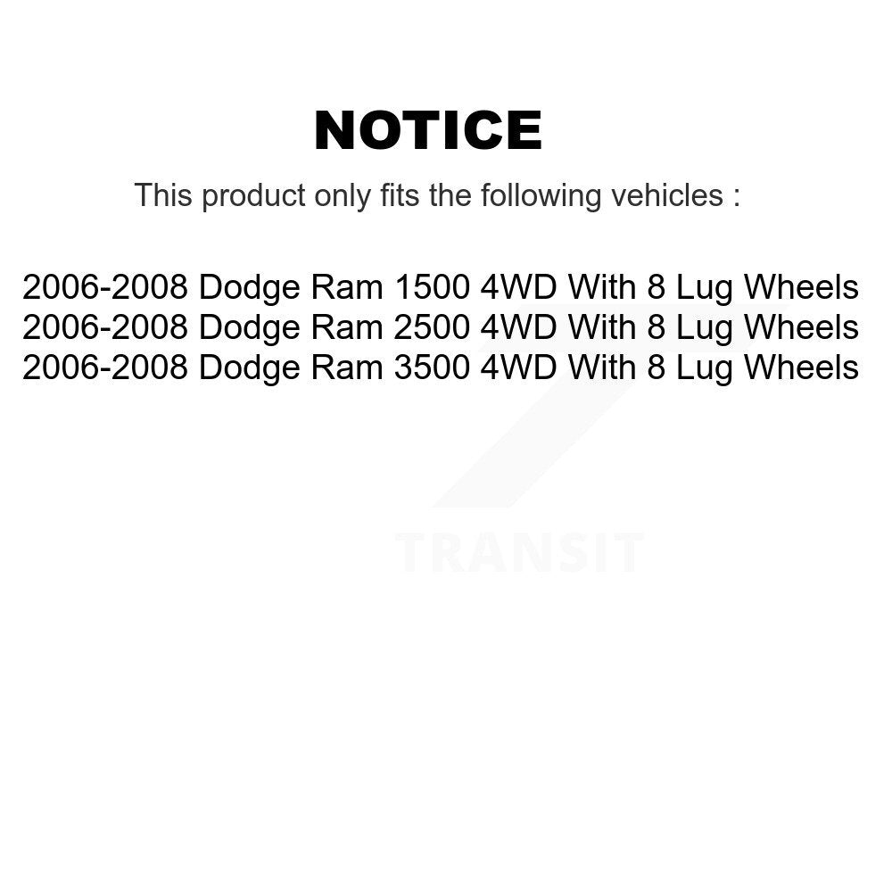 Wheel Bearing Hub Assembly Front 70-515101 For Dodge Ram 1500 3500 2500 4WD