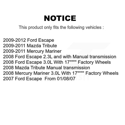 Suspension Stabilizer Bar Bushing Kit Front To Frame 72-K201311 For Ford Escape