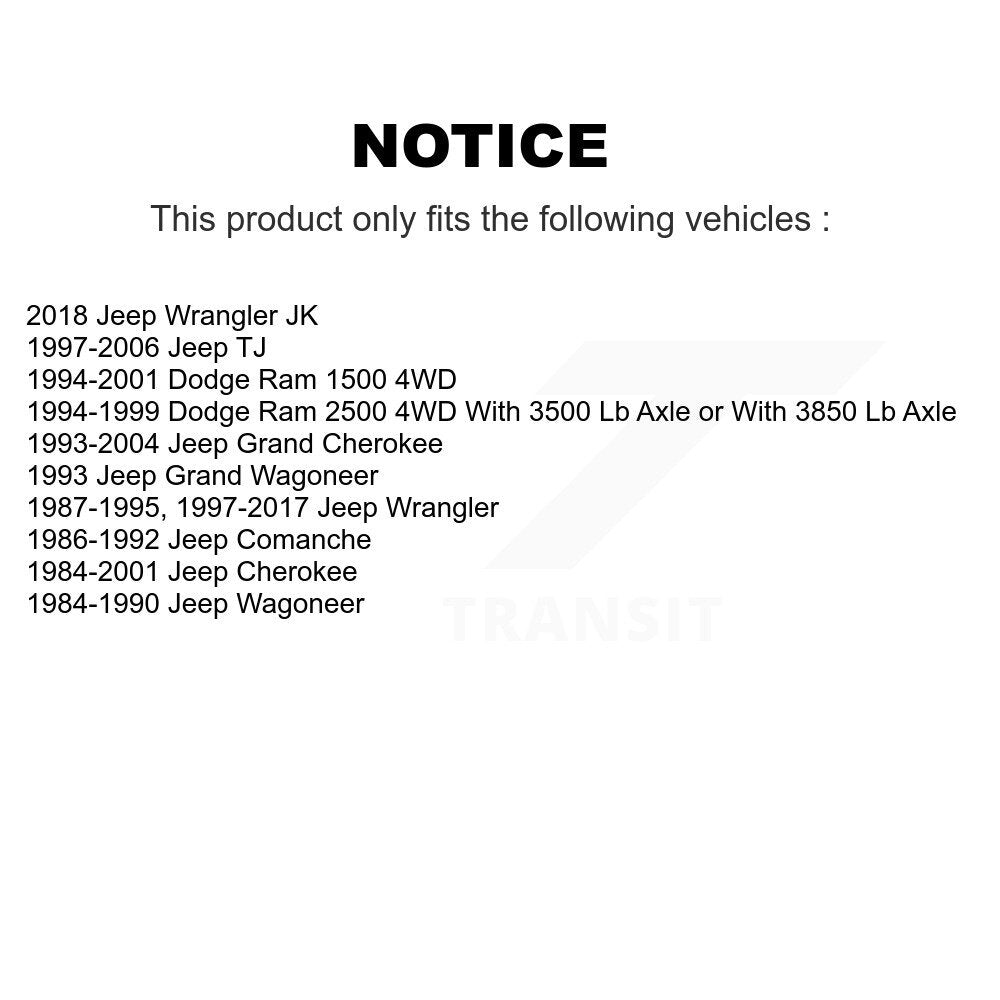 Suspension Ball Joint Front Upper 72-K3134T For Jeep Wrangler Dodge Ram 1500 JK