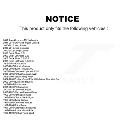 Suspension Stabilizer Bar Link Kit 72-K5342 For Jeep Chevrolet Impala Patriot