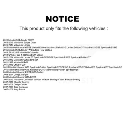 Suspension Stabilizer Bar Link Kit Rear 72-K750289 For Mitsubishi Outlander RVR