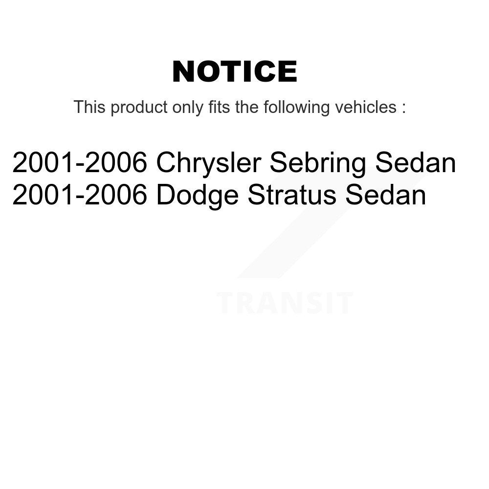Suspension Strut Mount Rear 73-906917 For Chrysler Sebring Dodge Stratus Sedan
