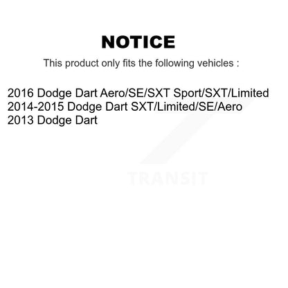 Suspension Strut Hardware Kit Front Right 73-909986 For Dodge Dart