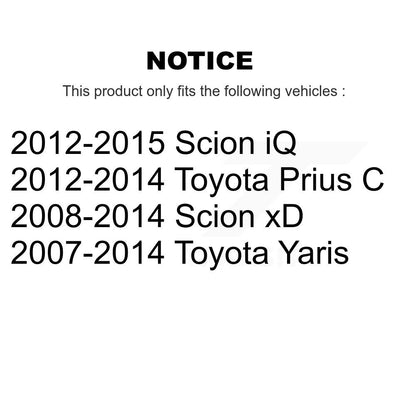 Suspension Strut Hardware Kit Rear 73-TQ5858 For Toyota Yaris Prius C Scion xD
