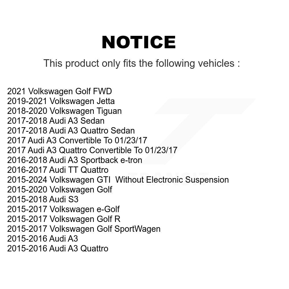Suspension Strut Mount Front 73-TQ5867 For Volkswagen Golf Tiguan Jetta GTI Audi