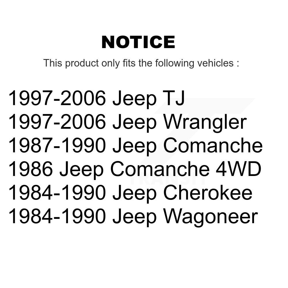 Shock Absorber Front 78-37026 For Jeep Wrangler Cherokee Comanche Wagoneer TJ