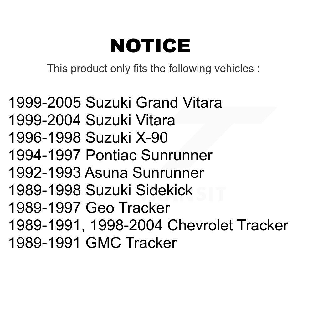 Shock Absorber Rear 78-37070 For Tracker Suzuki Chevrolet Grand Vitara Geo Asuna