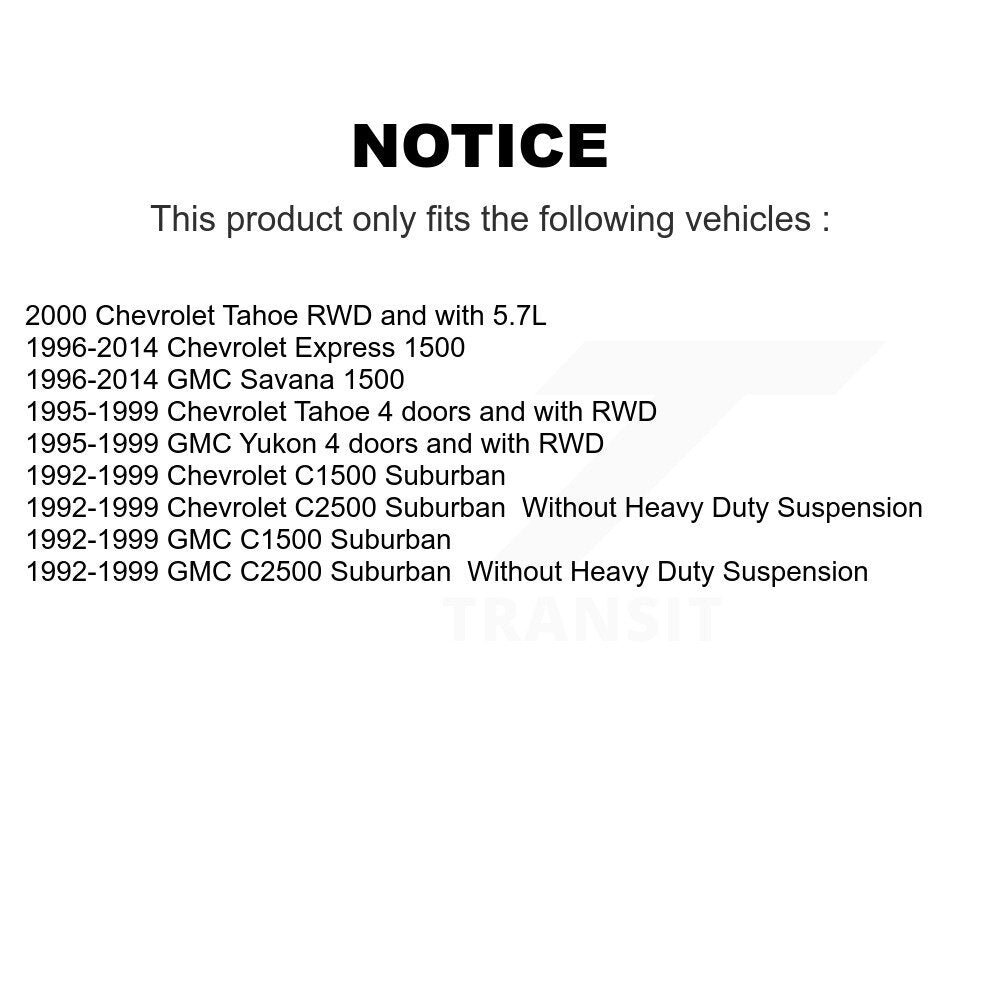 Shock Absorber Rear 78-37085 For Chevrolet Express 1500 GMC Savana Tahoe Yukon