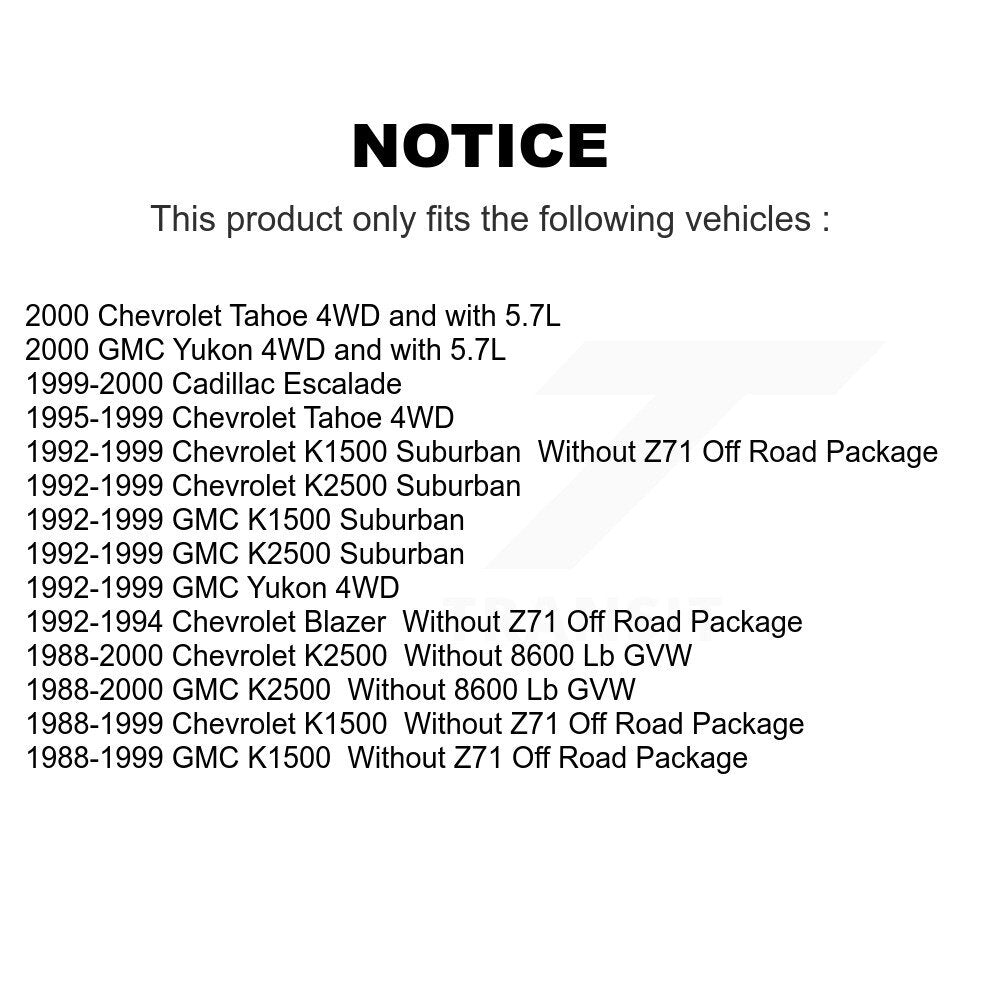 Shock Absorber Front 78-37130 For K1500 Chevrolet GMC K2500 Tahoe Yukon Suburban