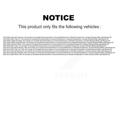 Active to Passive Suspension Conversion Kit Front 78A-61590C For Chevrolet GMC