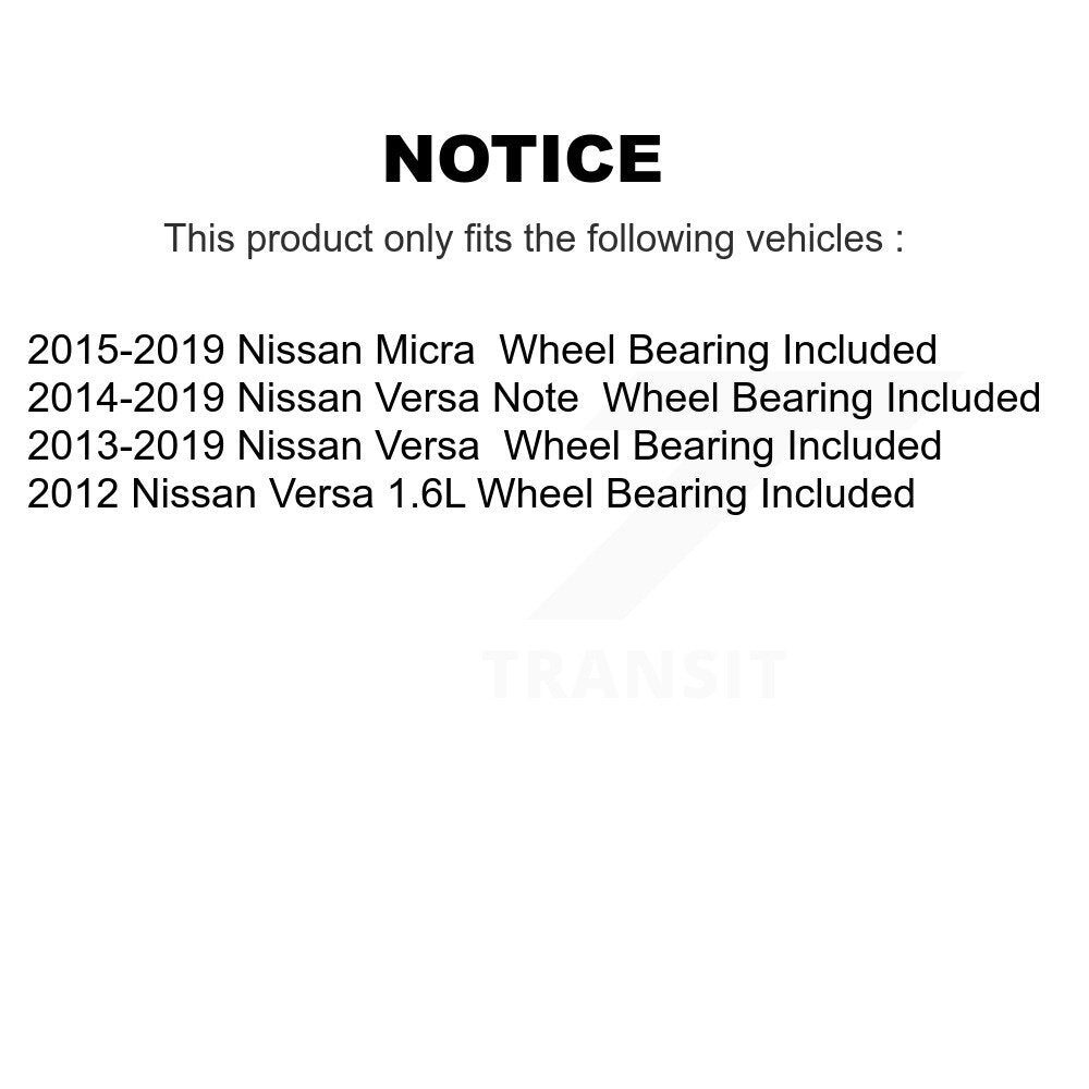 Drum Brake Hub Assembly (1 Piece Only) Rear 8-97836C For Nissan Micra Versa Note