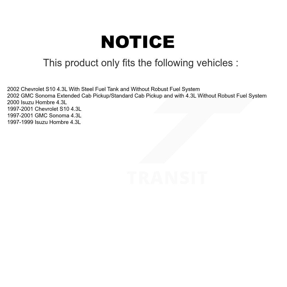 Fuel Pump Module Assembly AGY-00310317 For Chevrolet S10 GMC Sonoma Isuzu Hombre
