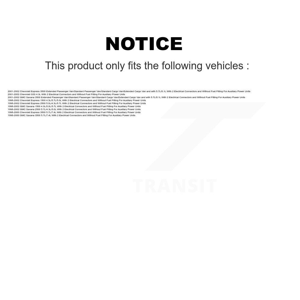 Fuel Pump Module Assembly AGY-00310329 For Chevrolet GMC Express 3500 Savana G30