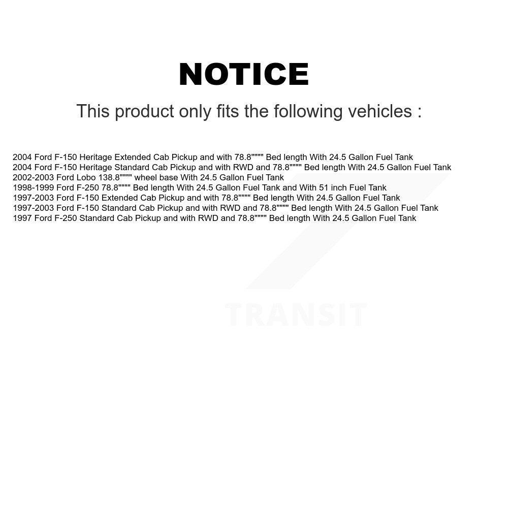 Fuel Tank Strap AGY-01110127 For Ford F-150 F-250 Heritage Lobo