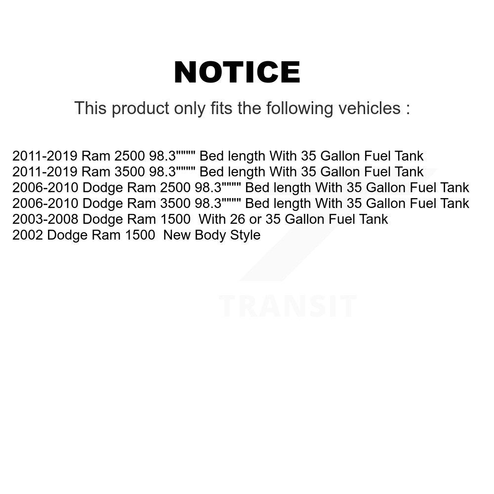 Fuel Tank Strap AGY-01110296 For Dodge Ram 1500 2500 3500