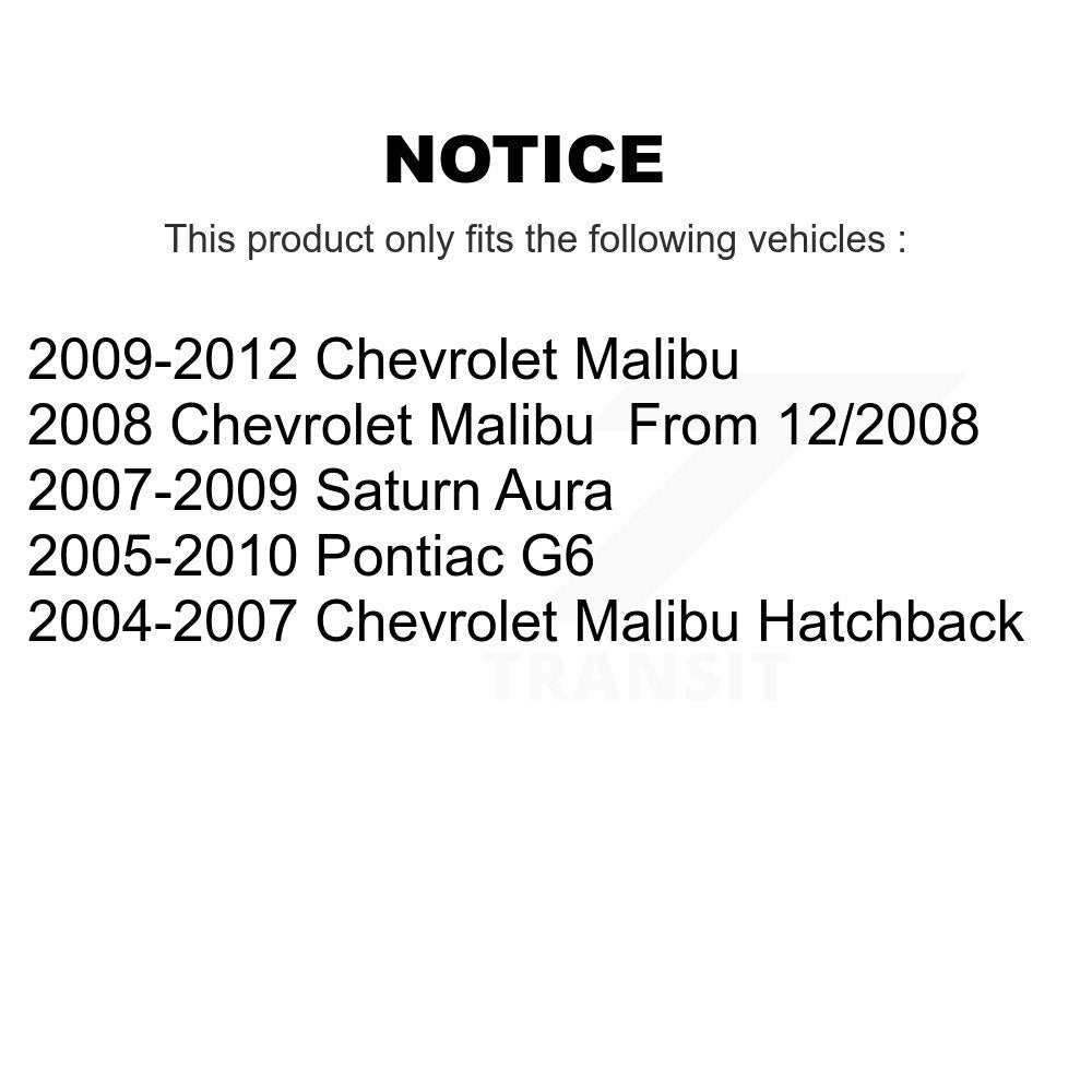 Fuel Tank Strap AGY-01110299 For Chevrolet Malibu Pontiac G6 Saturn Aura